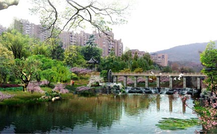 花溪河滨河带景观投标方案