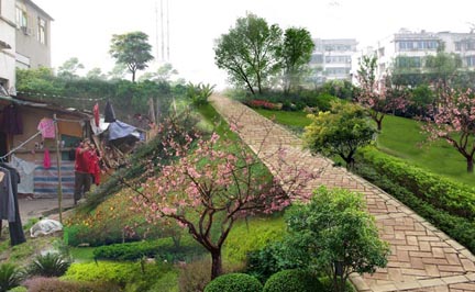 渝北双北街社区公园景观